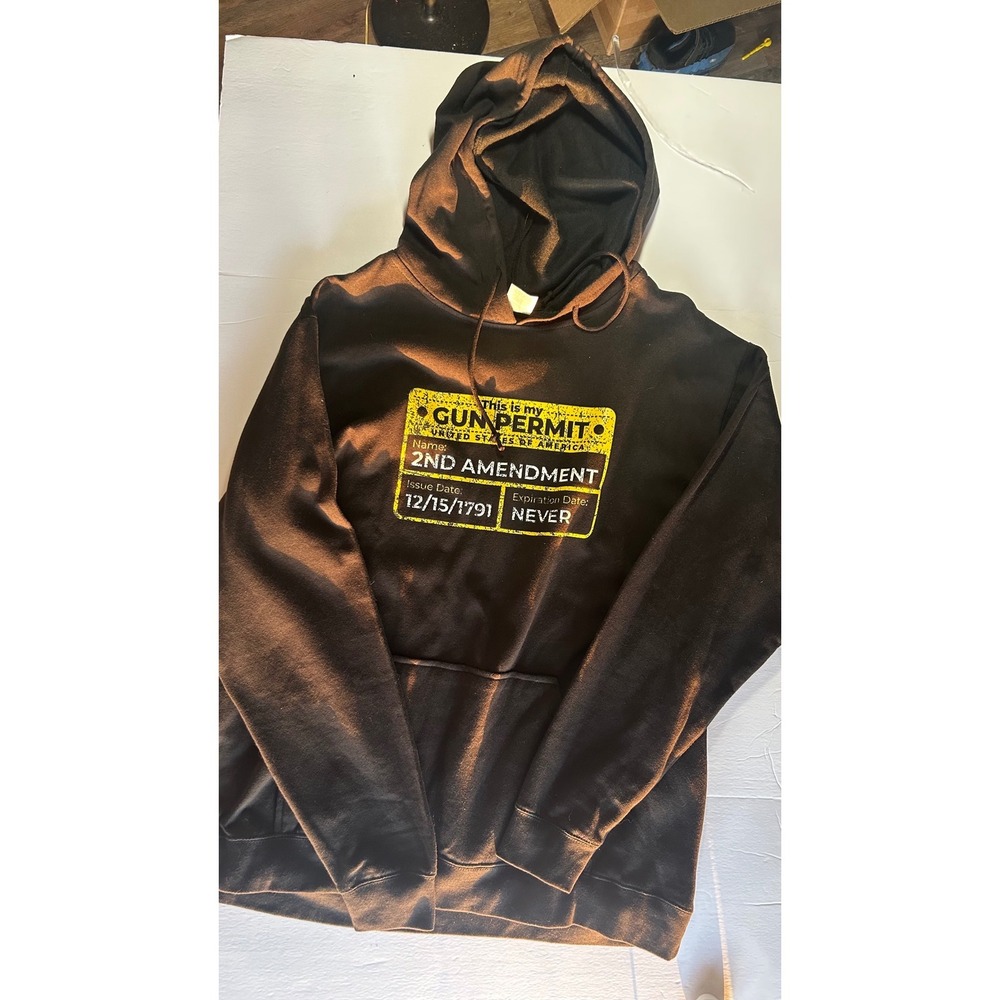 Delta Fleece Hoodie 2nd Amendment Graphic Black XL - Picture 2 of 5